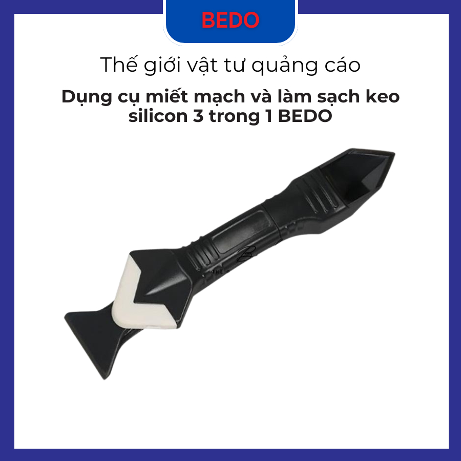 [ TẶNG 5 DÂUD MIẾT ] Bộ dụng cụ miết mạch và làm sạch keo Silicon 3 trong 1 BEDO - Miếng gạt keo, sủi keo đa năng