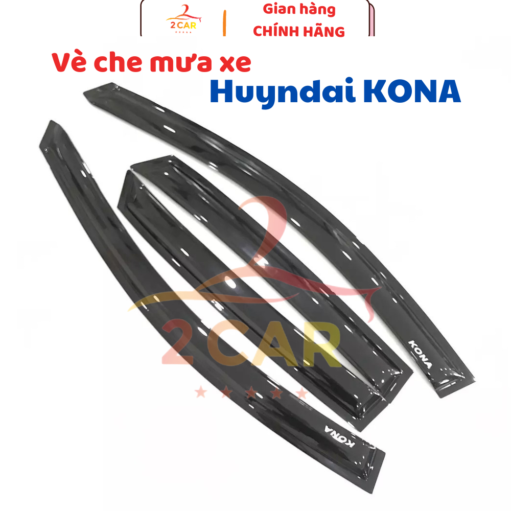 Vè che mưa NHỰA ĐEN xe Hyundai Kona đời 2018 - 2025