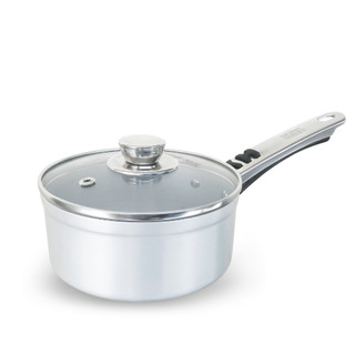 Quánh/ Nồi nhôm khuấy bột Kim Hằng nắp kiếng cường lực BDG - Đế từ