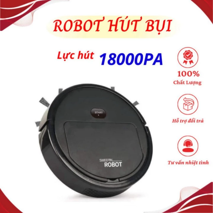 Robot quét nhà hút bụi lau nhà thông minh, Máy Hút Bụi đa chức năng giá rẻ HOT