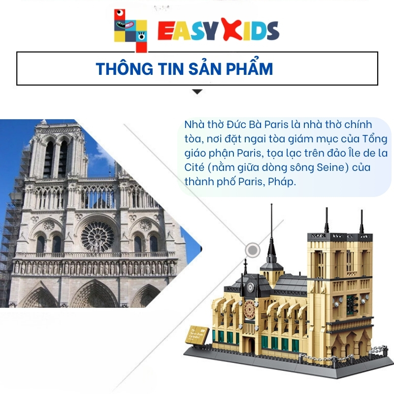 Đồ chơi xếp hình kỳ quan thế giới Có sách hướng dẫn ghép
