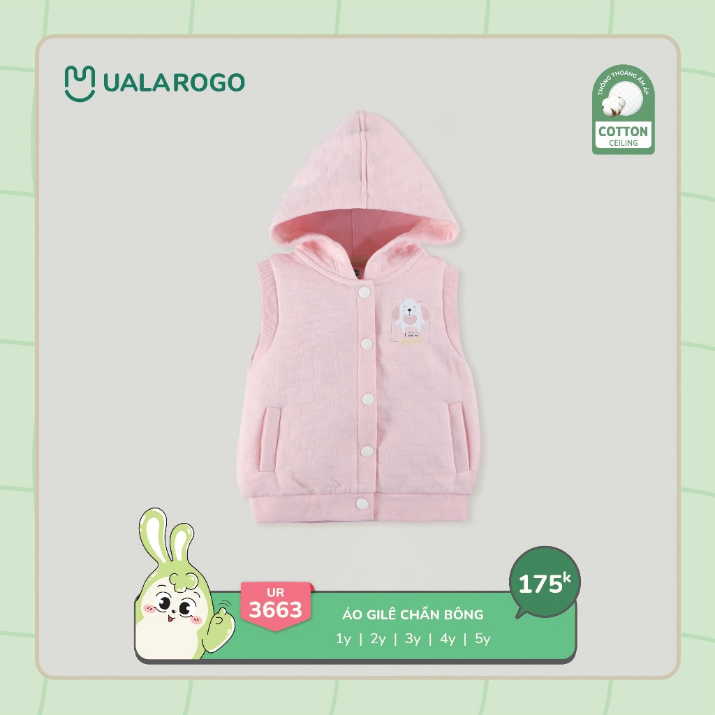 ( 9-24kg) Áo Gile Trần Bông Uala Mềm Mại, Đáng Yêu Bé Trai, Bé Gái UR3663