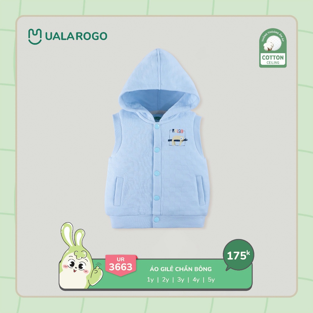 ( 9-24kg) Áo Gile Trần Bông Uala Mềm Mại, Đáng Yêu Bé Trai, Bé Gái UR3663