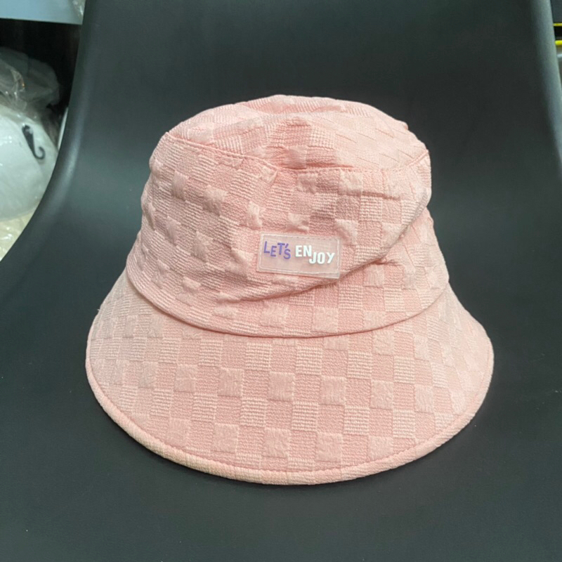 MŨ BUCKET CARO THÊU TEM LET,S ENJOY THỜI TRANG NAM NỮ SIÊU ĐẸP