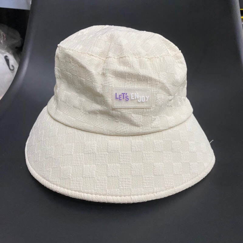 MŨ BUCKET CARO THÊU TEM LET,S ENJOY THỜI TRANG NAM NỮ SIÊU ĐẸP