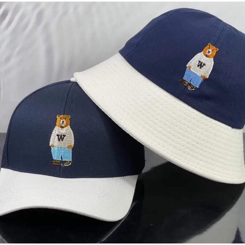 COMBO 1 CẶP NÓN KẾT VÀ VÀNH VÁ MÀU THÊU GẤU SIÊU ĐẸP DÀNH CHO CÁC CẶP ĐÔI HOT TREND