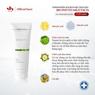Sữa Rửa Mặt Christina Bio Phyto Biophyto Mild Facial Cleanser Làm Sạch Sâu 250ml