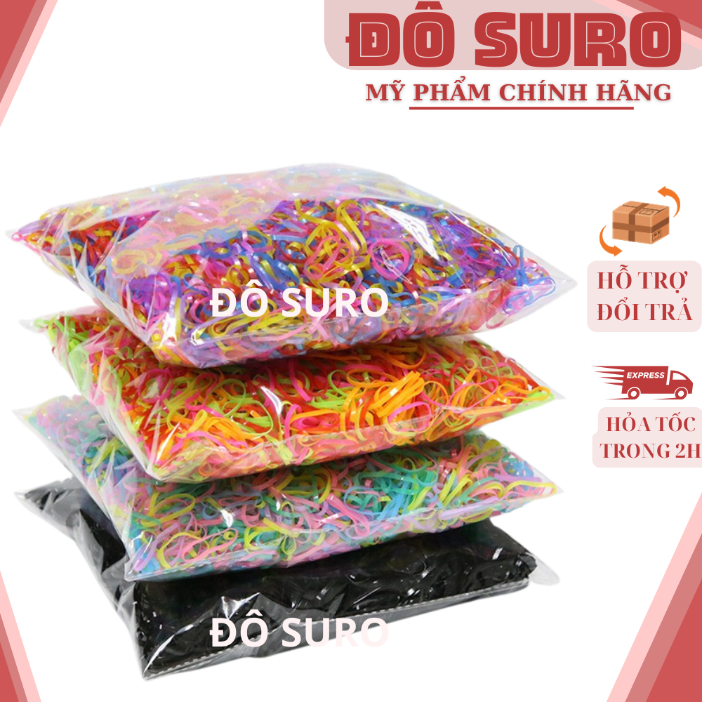 Thun cột tóc đen và nhiều màu siêu dai (tầm 100g)