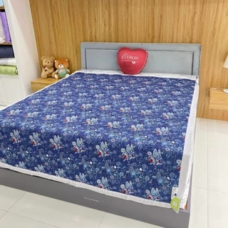 Giảm giá Chăn hè thu/ vỏ chăn bốn mùa Everon chính hãng màu xanh in hoa lá EPM 20063 chất Modal (sồi)