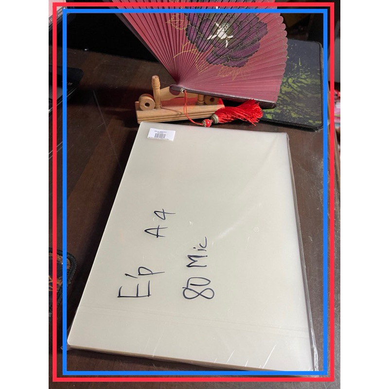 [SỈ] MÀNG ÉP ( GIẤY ÉP ) PLASTIC 80MIC , TẬP 100 TỜ 1,3KG - VPP QUỐC HUY.