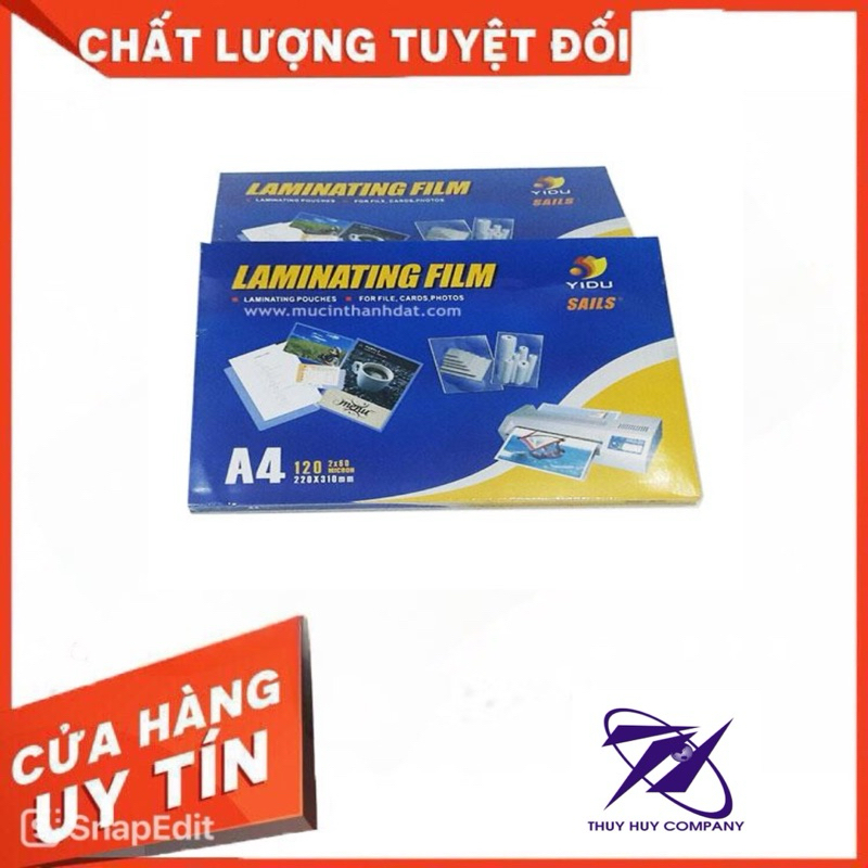 [SỈ] MÀNG ÉP ( GIẤY ÉP ) PLASTIC 125MIC , TẬP 100 TỜ 1,3KG - VPP QUỐC HUY.
