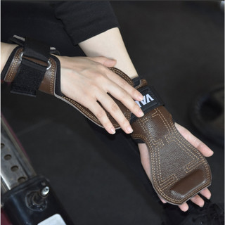 -1 Đôi găng tay DA BÒ của VALEO dùng tập Gym - Dây Kéo Lưng - Lifting Grips ( Lót Tay & Kéo Lưng )