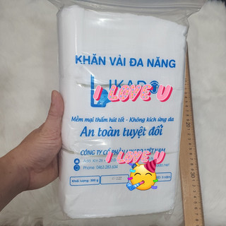 -Khăn khô phun xăm 1 bịch nặng 300 gram rất tiết kiệm, khăn lau em bé