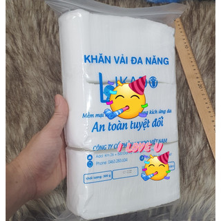 -Khăn khô phun xăm 1 bịch nặng 300 gram rất tiết kiệm, khăn lau em bé