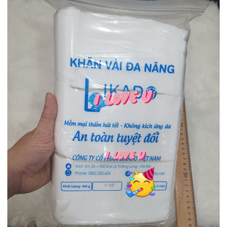-Khăn khô phun xăm 1 bịch nặng 300 gram rất tiết kiệm, khăn lau em bé