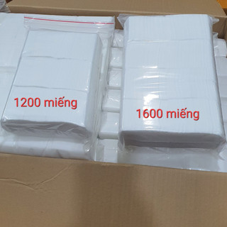 Khăn khô cắt sẵn 1600 miếng nhỏ kích thước 6x7cm, dùng trong phun xăm hoặc spa
