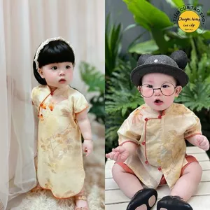 Set đồ cho bé trai bé gái chất vải đũi mềm mại thoáng mát cho bé 6-15kg