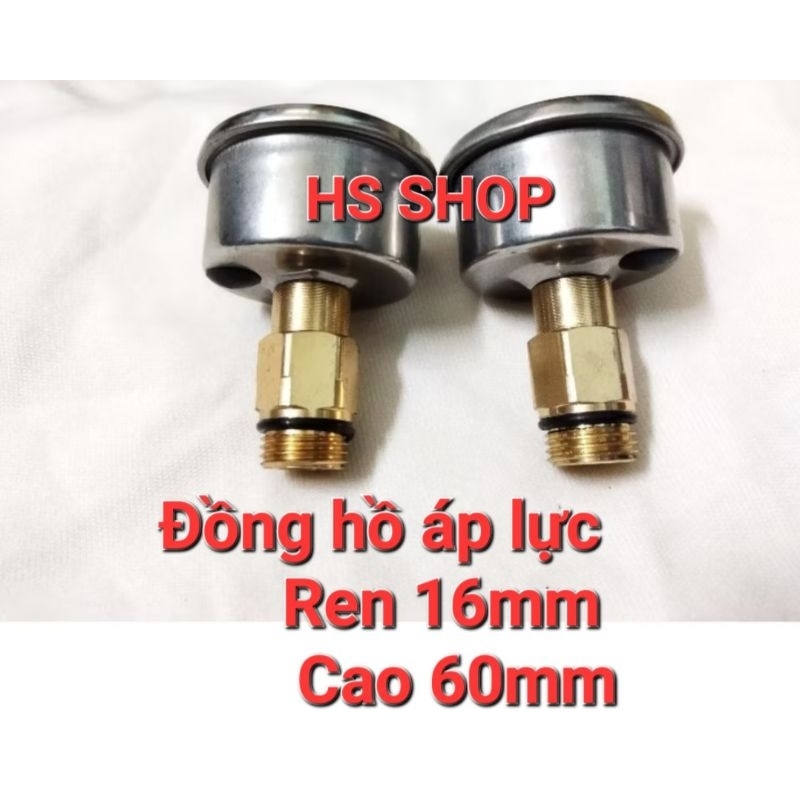 Đồng Hồ Áp Máy Rửa Cao 60mm Ren 16mm ( LƯU Ý SỐ ĐO ) Đồng Hồ Ngâm Dầu ...