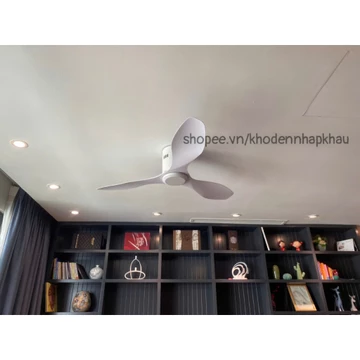 (NHẬP KHẨU-BẢO HÀNH 10 NĂM)Quạt Trần Thấp Cho Chung Cư,Quạt Trần 3 Cánh Phòng Khách Động Cơ DC Siêu Mát,Đảo Chiều Hút Âm