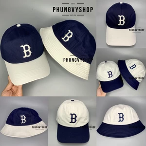 I Đủ bộ người lớn trẻ em gia đình cặp đôi IMũ bucket tai bèo vành nón lưỡi trai unisex nam nữ phungvyshop ((B XANH ĐEN))