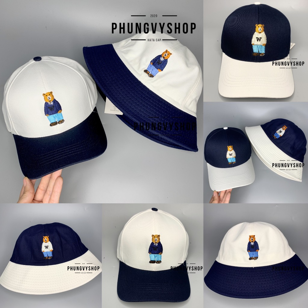 Có đủ bộ người lớn trẻ em gia đình cặp đôi I Mũ bucket tai bèo vành nón lưỡi trai unisex nam nữ phungvyshop-( MÚI GẤU W)