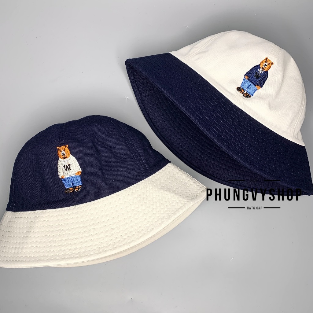 Có đủ bộ người lớn trẻ em gia đình cặp đôi I Mũ bucket tai bèo vành nón lưỡi trai unisex nam nữ phungvyshop-( MÚI GẤU W)