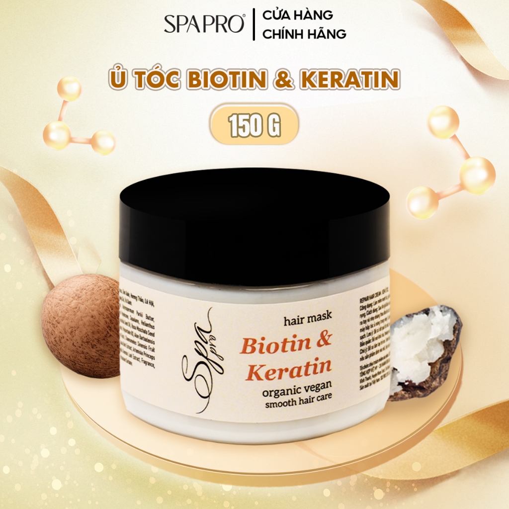 Ủ Tóc SPAPRO Biotin & Keratin Giảm Sơ Rối Gãy Rụng 150G | Shopee Việt Nam