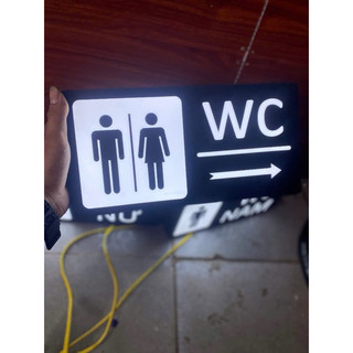 Bảng WC, Toilet Nam Nữ có đèn