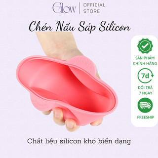 Combo Chén Silicone Nấu Sáp Wax Lông + 100gr Sáp Wax Lông Premium +Mỡ Trăn Nstore GLOWWAXING CHE TÊN