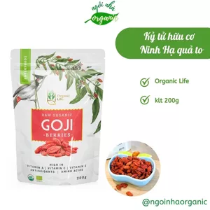 Kỷ tử đỏ hữu cơ C'LaVie, Organic Life, Green Nature - hạt to dẻo ngọt, cung cấp vitamin, an thần dễ ngủ