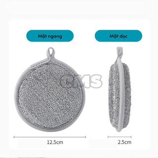 Combo 3 Miếng Bọt Biển Tròn Rửa Chén Bát 3 Lớp đa năng,tạo bọt, Giẻ Rửa Bát Đĩa Đũa Cọ Xoong Nồi