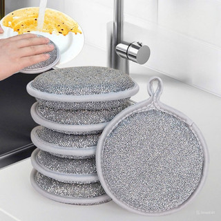 Combo 3 Miếng Bọt Biển Tròn Rửa Chén Bát 3 Lớp đa năng,tạo bọt, Giẻ Rửa Bát Đĩa Đũa Cọ Xoong Nồi