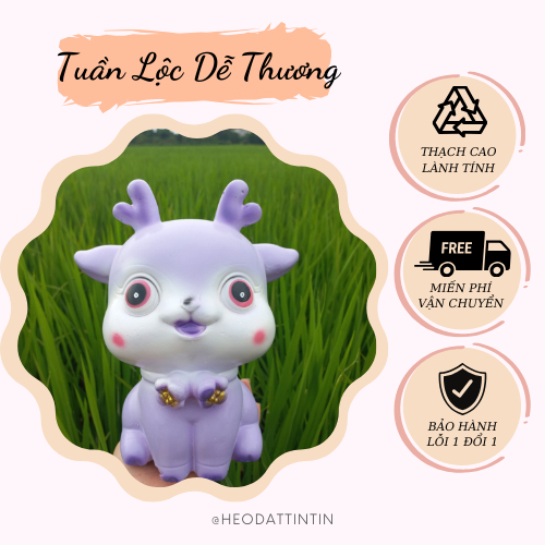 Ống Tiết Kiệm Hươu Chibi Cute- heo đất tiết kiệm quà tặng trang trí decor