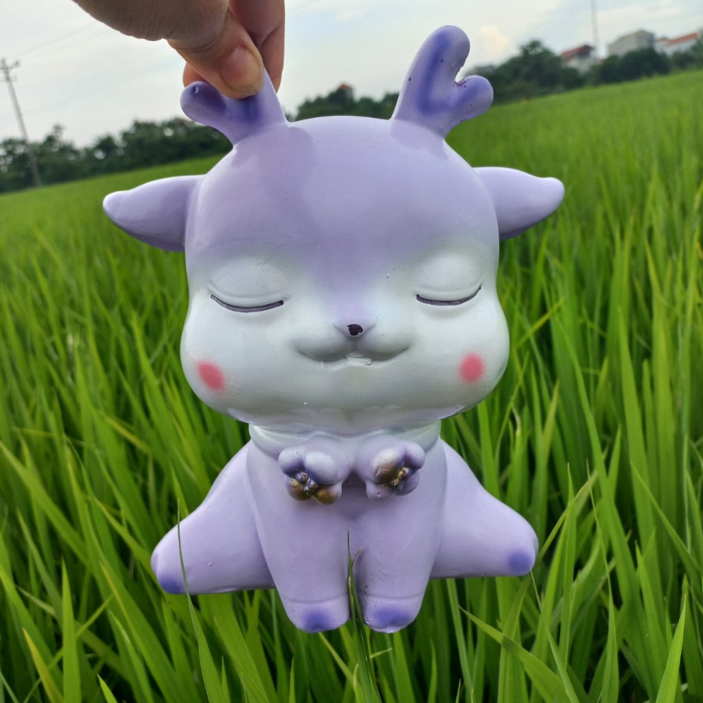 Ống Tiết Kiệm Hươu Chibi Cute- heo đất tiết kiệm quà tặng trang trí decor