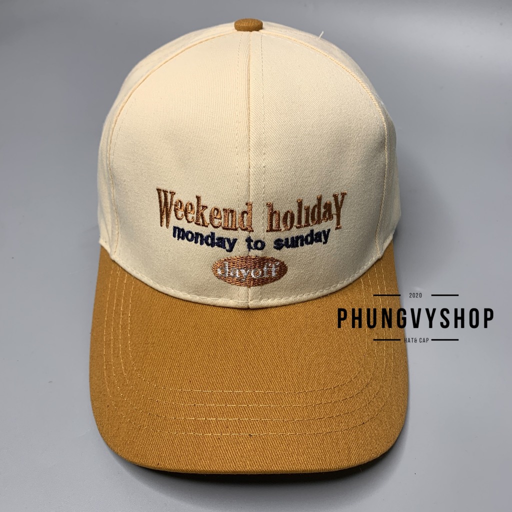 (SALE) Mũ bucket VÀ nón lưỡi trai, set cặp đôi tình nhân unisex nam nữ phungvyshop- Cụp Ket kaki sụp Vá Màu WEEKEND