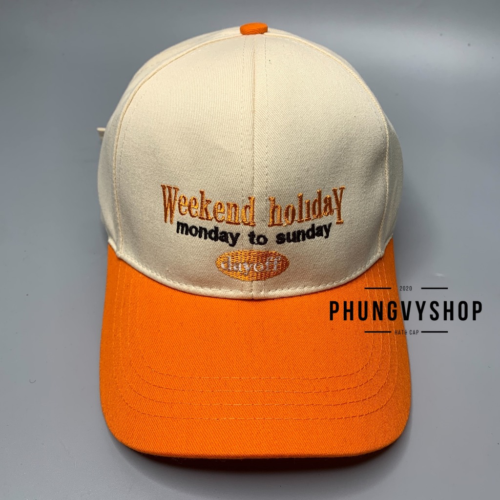 (SALE) Mũ bucket VÀ nón lưỡi trai, set cặp đôi tình nhân unisex nam nữ phungvyshop- Cụp Ket kaki sụp Vá Màu WEEKEND