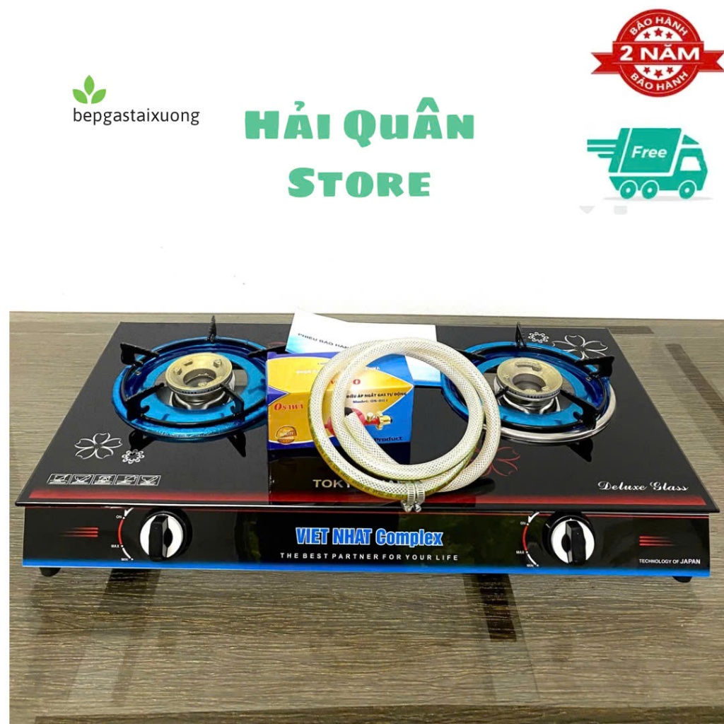 Xả kho Bếp gas đôi Việt Nhật - Bếp ga mặt kính - Gía tại Xưởng