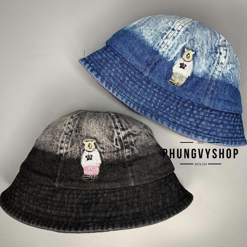 MẸ & BÉ- Mũ nón bucket tai bèo vành nữ trẻ em trai gái PHUNGVYSHOP / Bo Lớn Trung GẤU XÙ NÂU CẬN/