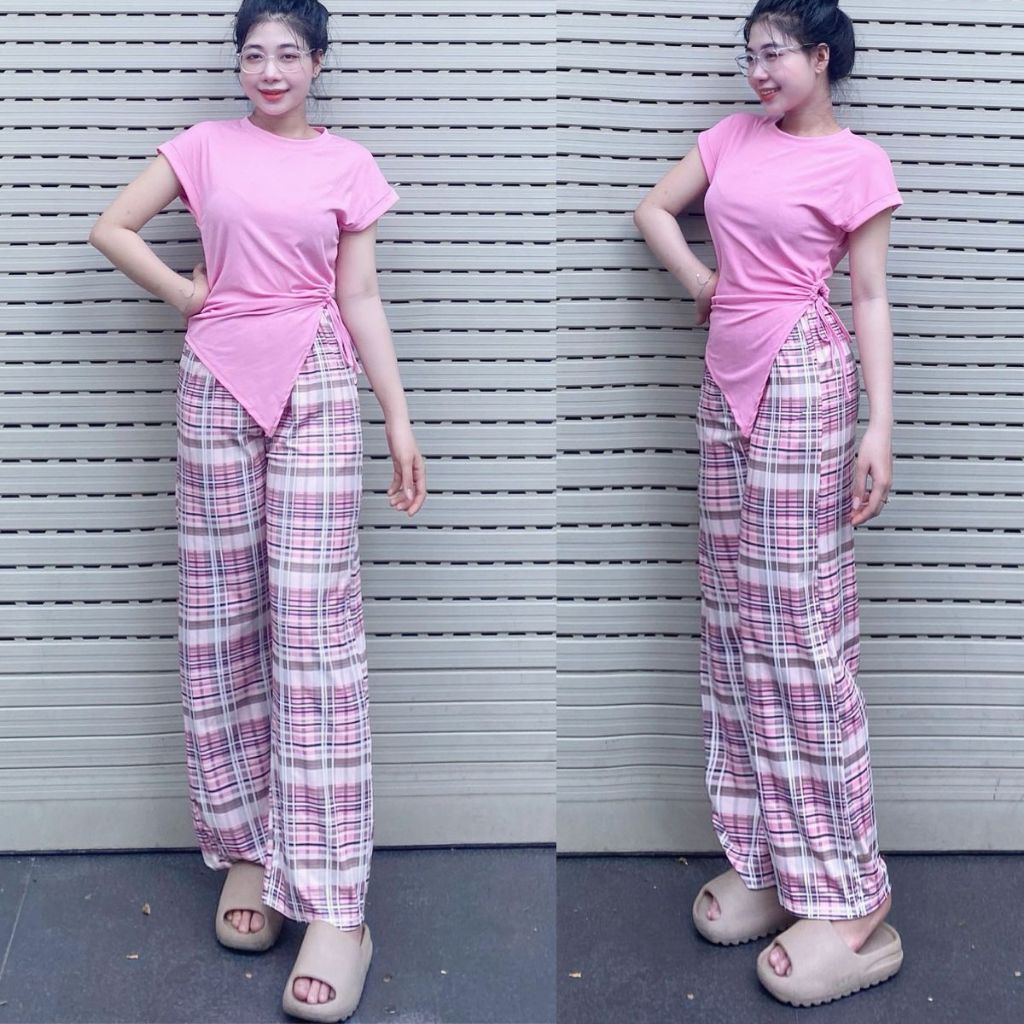 Set Đồ Bộ Nữ Bigsize Áo Vạt Xéo Tay Hến ESHOP Đồ Bộ Nữ Mặc Nhà Bigsize Đẹp Dễ Thương Sang Chảnh TL6