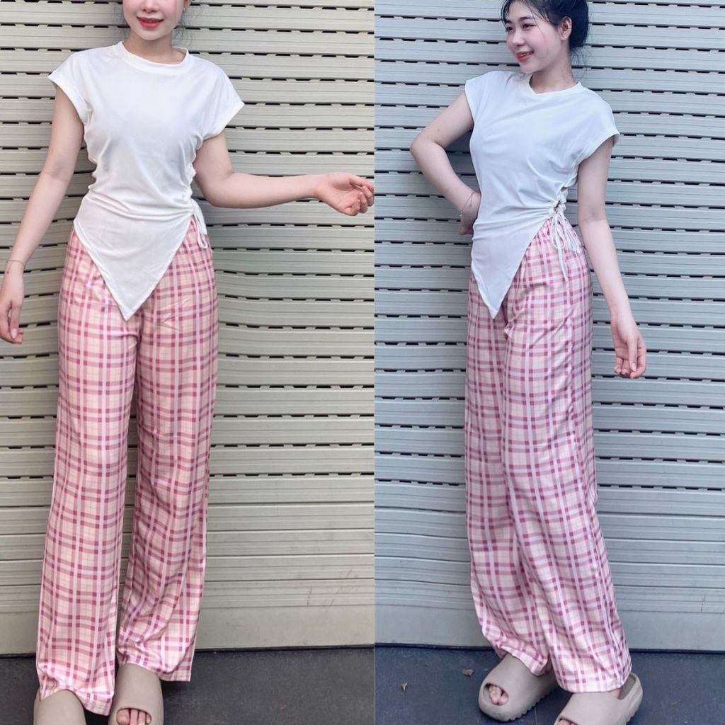 Set Đồ Bộ Nữ Bigsize Áo Vạt Xéo Tay Hến ESHOP Đồ Bộ Nữ Mặc Nhà Bigsize Đẹp Dễ Thương Sang Chảnh TL6