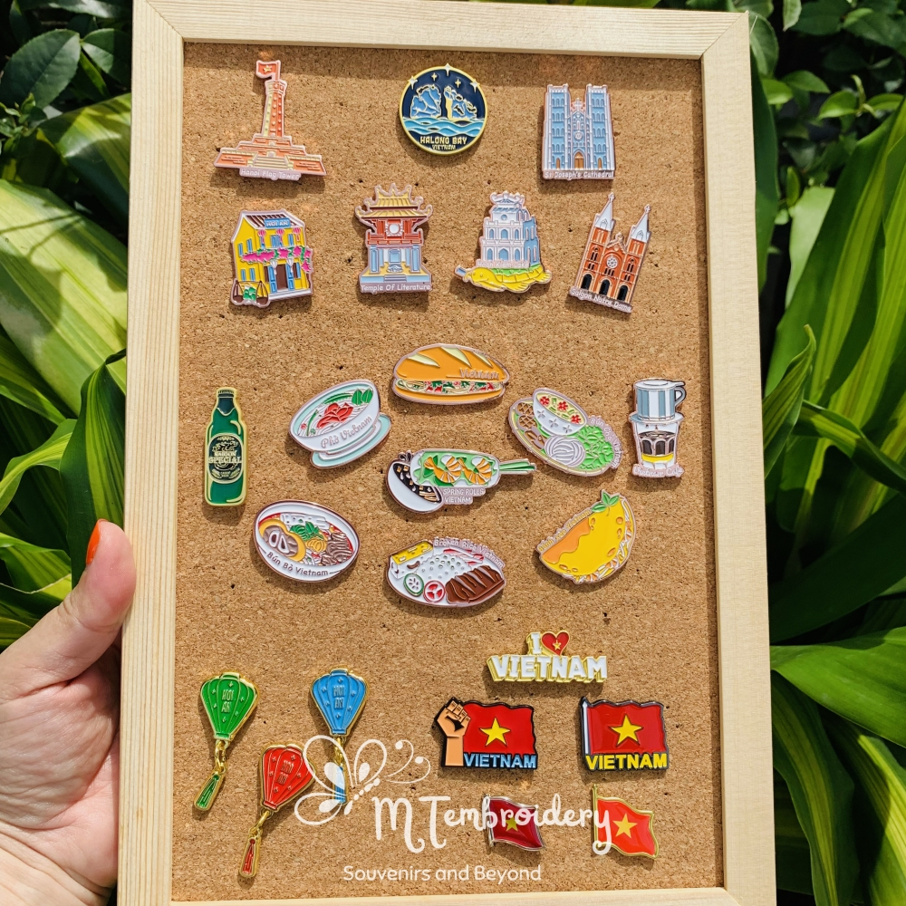Enamel Pin Huy Hiệu Cài Áo Du Lịch Món Ăn Việt Nam - Huy Hiệu Lưu Niệm ...