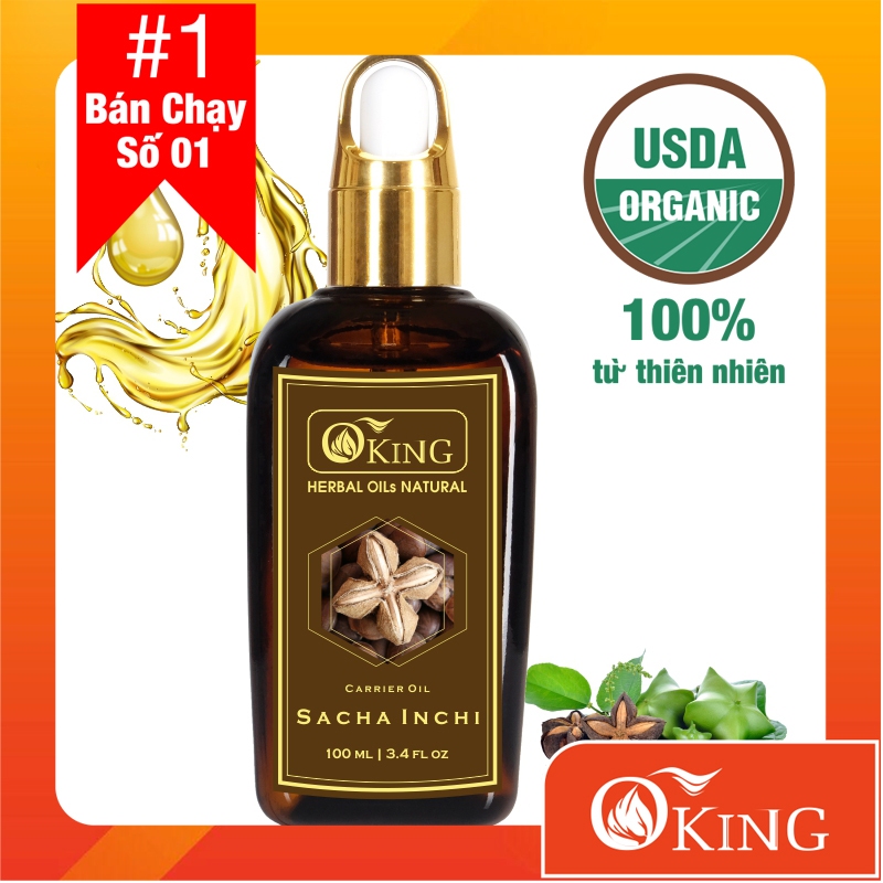 Dầu sachi nguyên chất làm sáng và ngừa lão hóa cho da 100ml (Sacha Inchi oil) | Oking Việt Nam