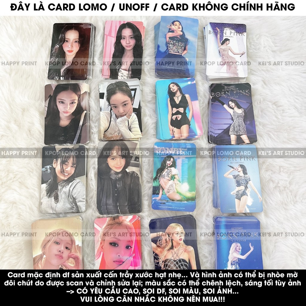 [CARD LOMO MUA 3 TẶNG 1] Set thẻ ảnh Blackpink Born Pink Cinema: thành viên Rosé, Jisoo, Lisa, Jennie