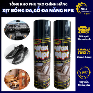 [Thùng 12 Chai] Xịt bóng nội thất ô tô, Xịt bóng xe máy - Phục hồi nhựa nhám, dưỡng đen da, nhựa, cao su WAX NPR