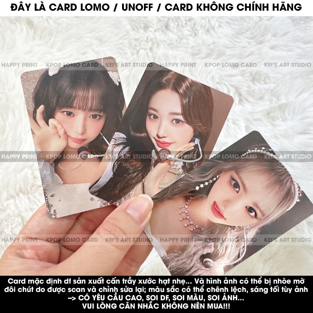 [CARD LOMO] Set 6 thẻ ảnh IVE CONCERT SHOW WHAT I HAVE: Wonyoung, Liz, Rei, Yujin, Leeseo, Gaeul