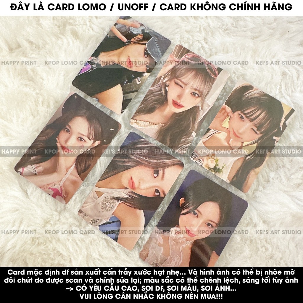 [CARD LOMO] Set 6 thẻ ảnh IVE CONCERT SHOW WHAT I HAVE: Wonyoung, Liz, Rei, Yujin, Leeseo, Gaeul
