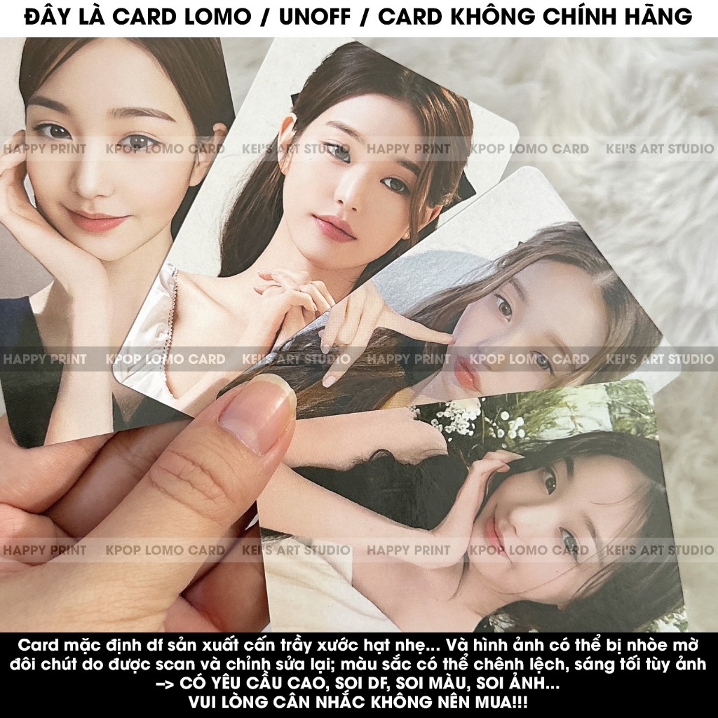 [CARD LOMO MUA 3 TẶNG 1] Bộ thẻ ảnh photocard, card Wonyoung RolaRola Happa Kristin, card WY, card wonyoung