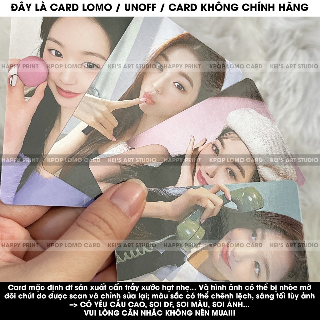 [CARD LOMO MUA 3 TẶNG 1] Bộ thẻ ảnh photocard, card Wonyoung RolaRola Happa Kristin, card WY, card wonyoung