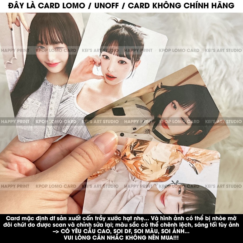 [CARD LOMO MUA 3 TẶNG 1] Bộ thẻ ảnh photocard, card Wonyoung RolaRola Happa Kristin, card WY, card wonyoung