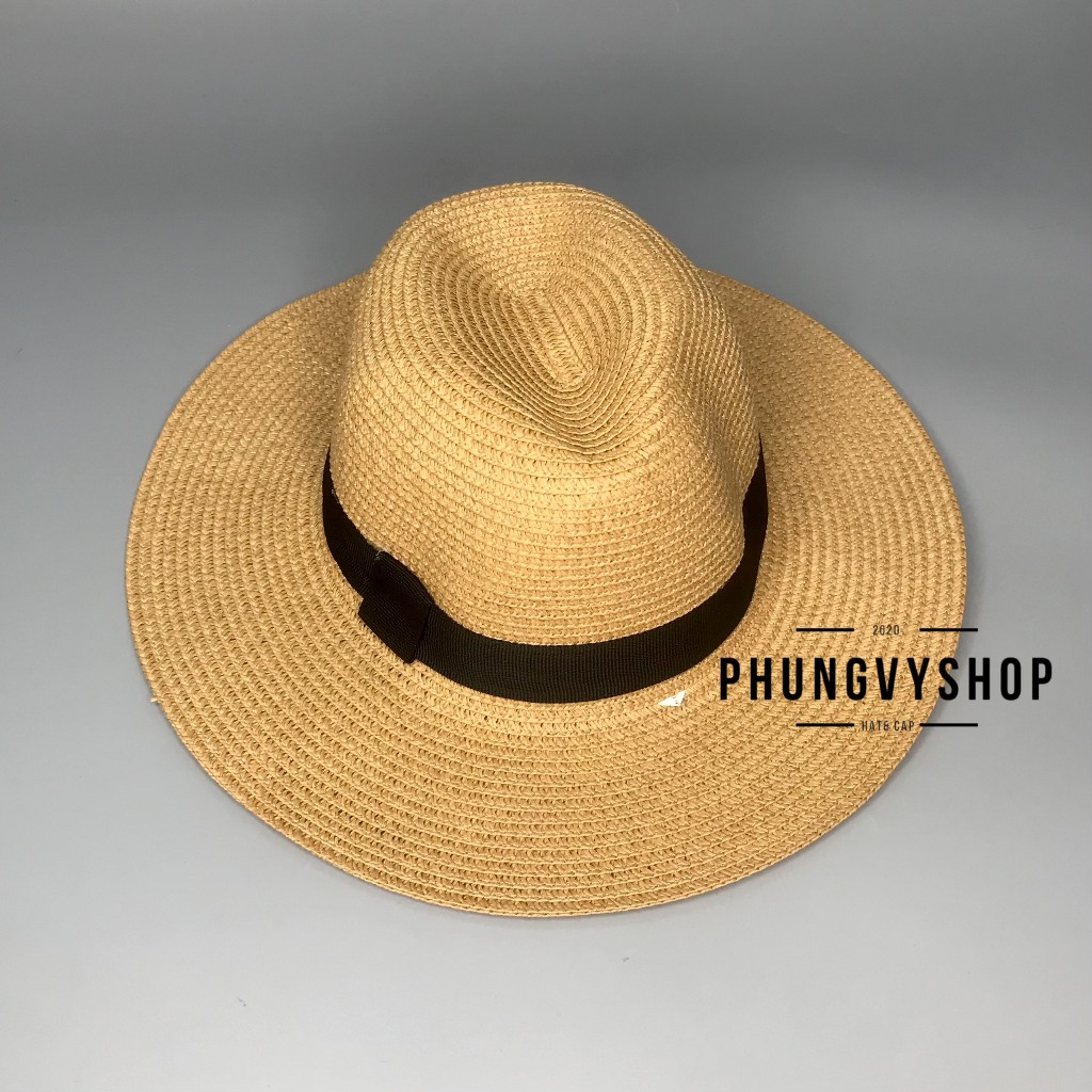 (LOẠI DÀY) Mũ cói PANAMA unisex NAM NỮ- nón đi biển che nắng